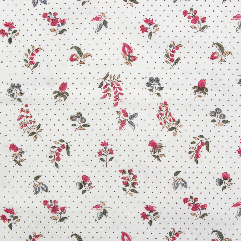 Fableism - Indian Block Prints Cottage Collection - BPCT-05-DOT-CREAM