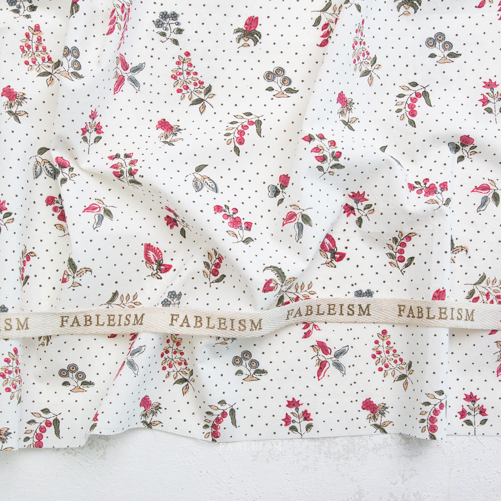 Fableism - Indian Block Prints Cottage Collection - BPCT-05-DOT-CREAM