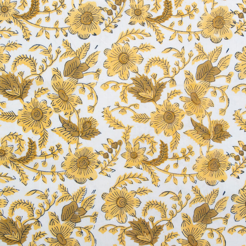 Fableism - Indian Block Prints Cottage Collection - BPCT-08-CTY-YELLOW