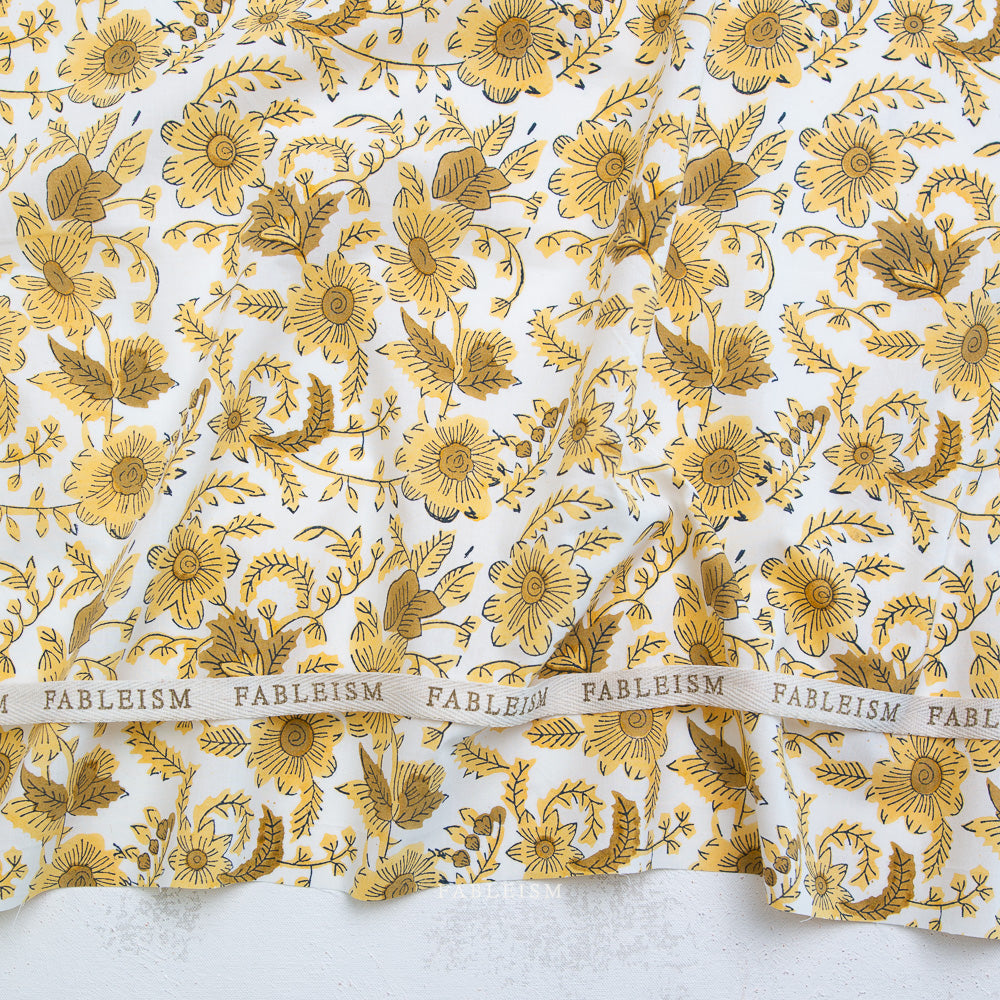 Fableism - Indian Block Prints Cottage Collection - BPCT-08-CTY-YELLOW