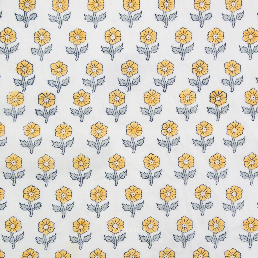 Fableism - Indian Block Prints Cottage Collection - BPCT-10-FWG-YELLOW