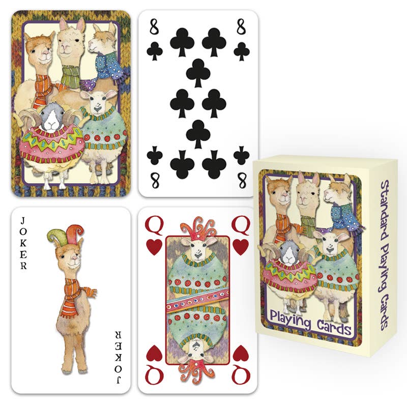 Woolly Sheep & Alpaca Playing Cards