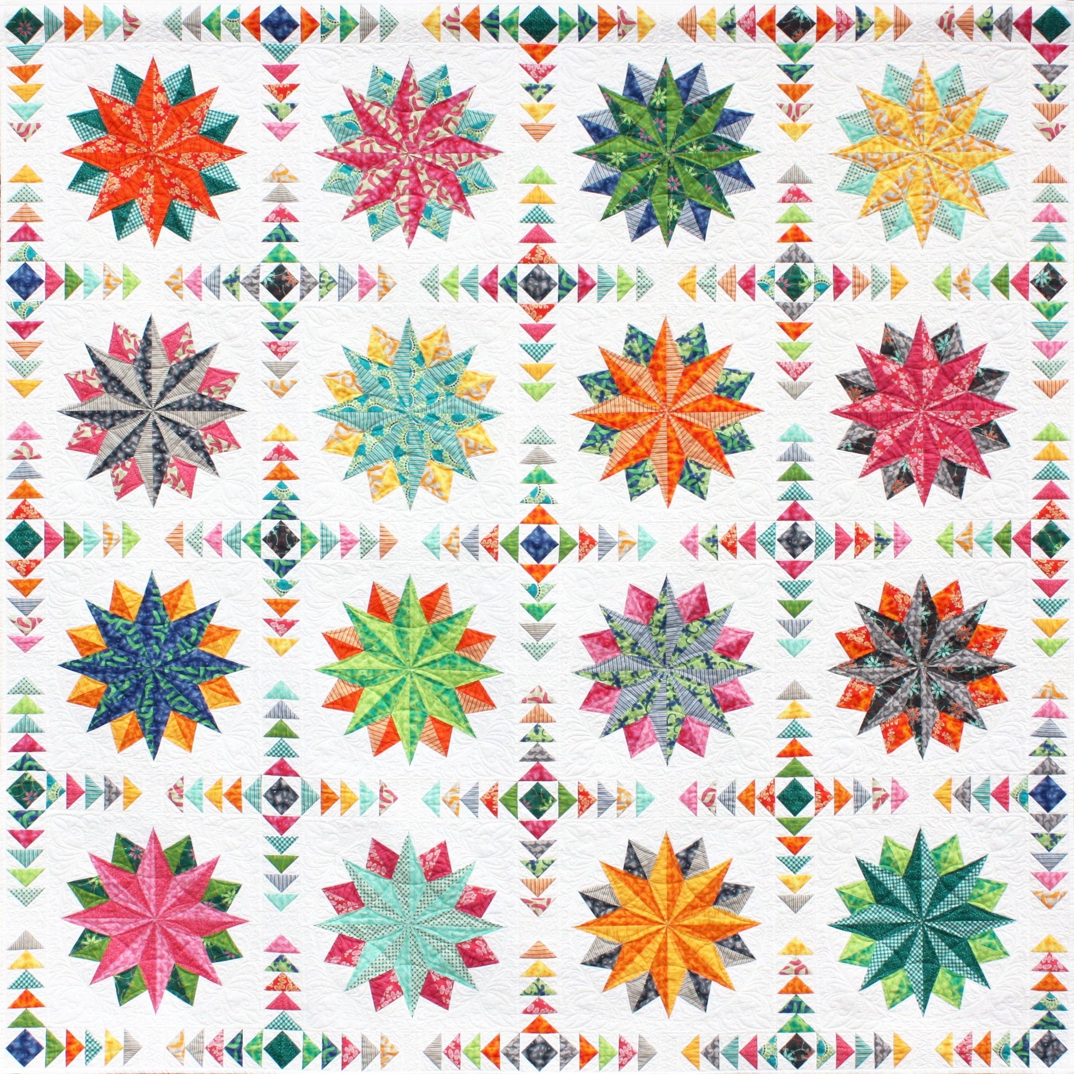 Harlequin Stars Quilt Pattern