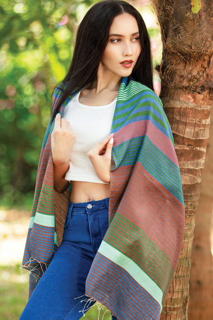 Samita Handloom Striped Scarves