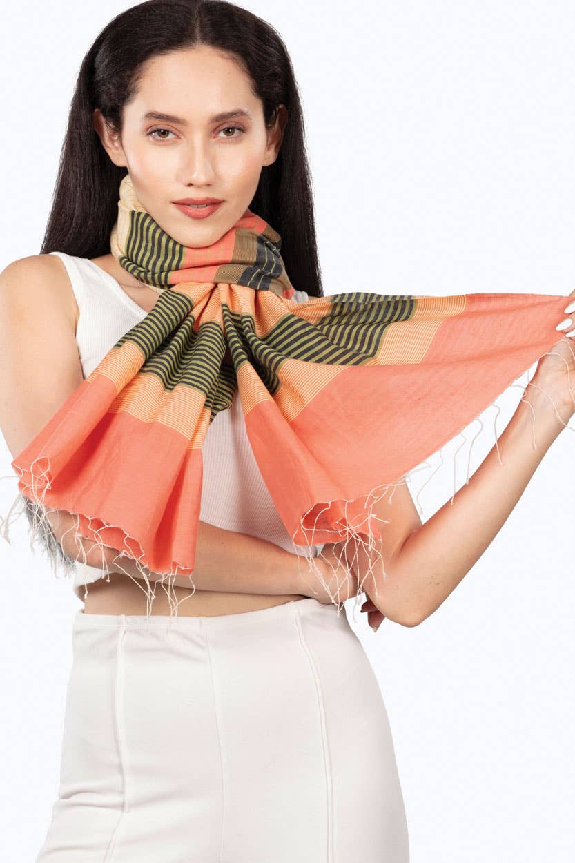 Samita Handloom Striped Scarves