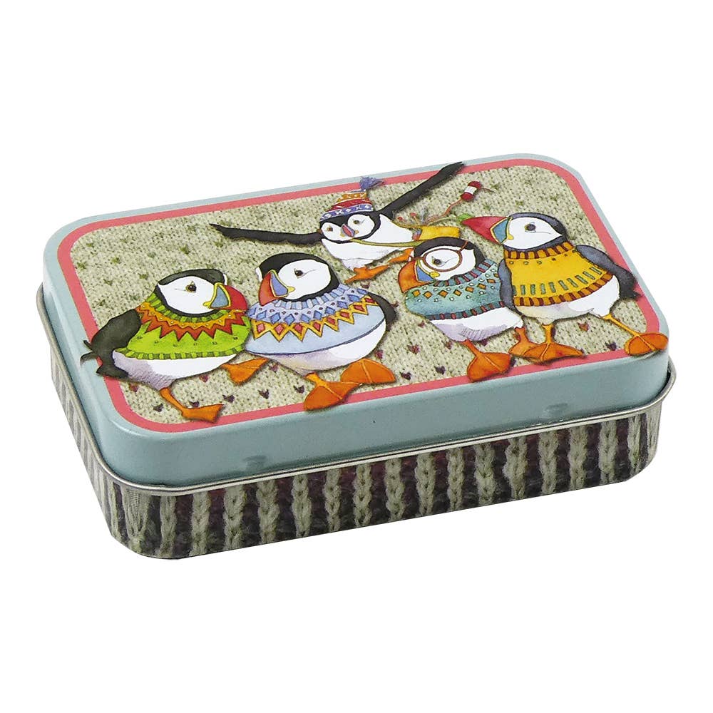 Woolly Puffin II Mini Rectangular Tin