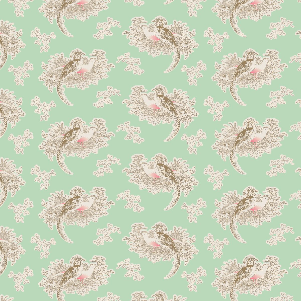 Pheasant Toile - Elephant & Castle fabric DV7704