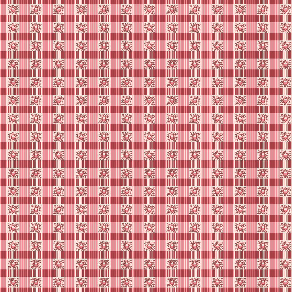 Gingham Medallion - Elephant & Castle fabric DV7723