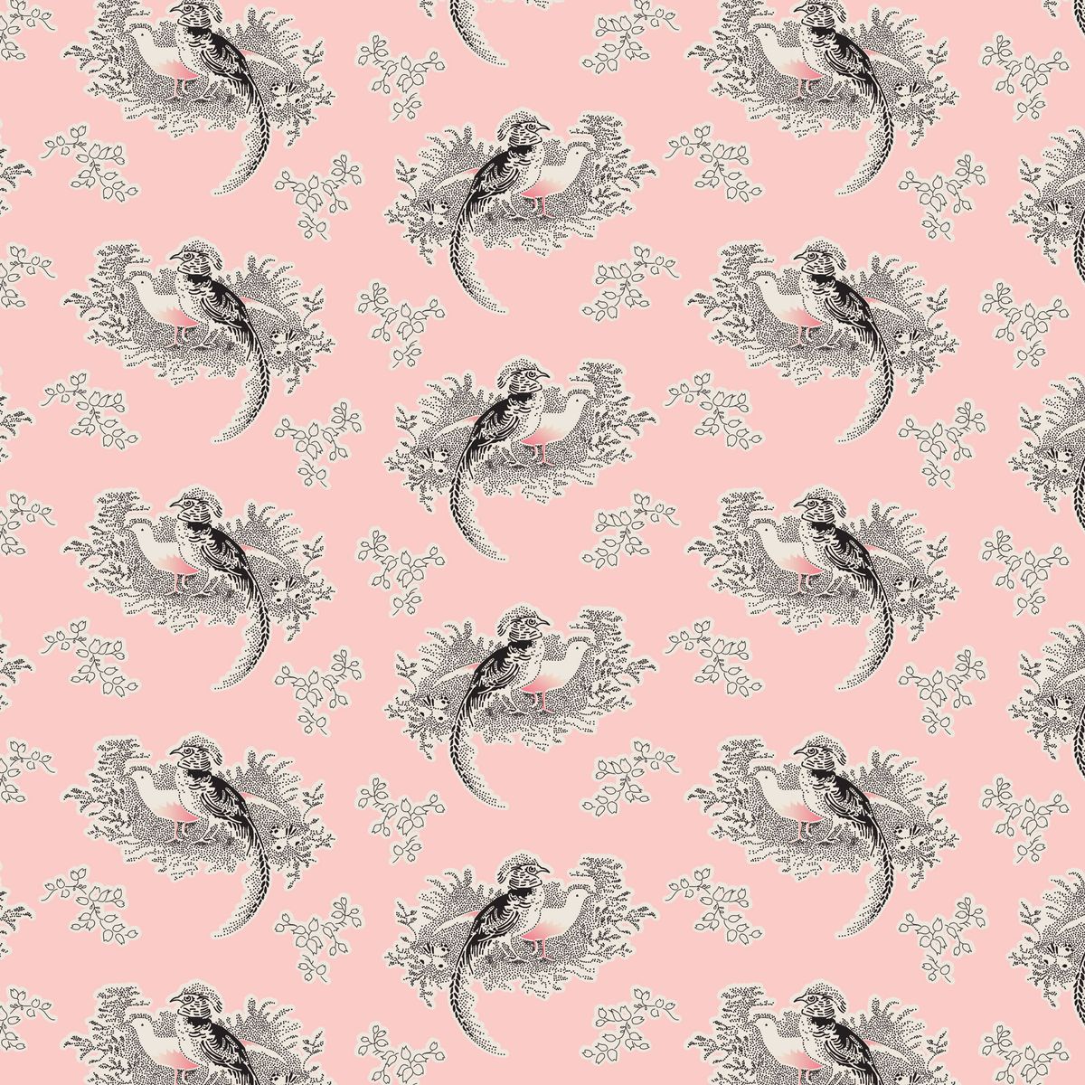 Pheasant Toile - Elephant & Castle fabric DV7703