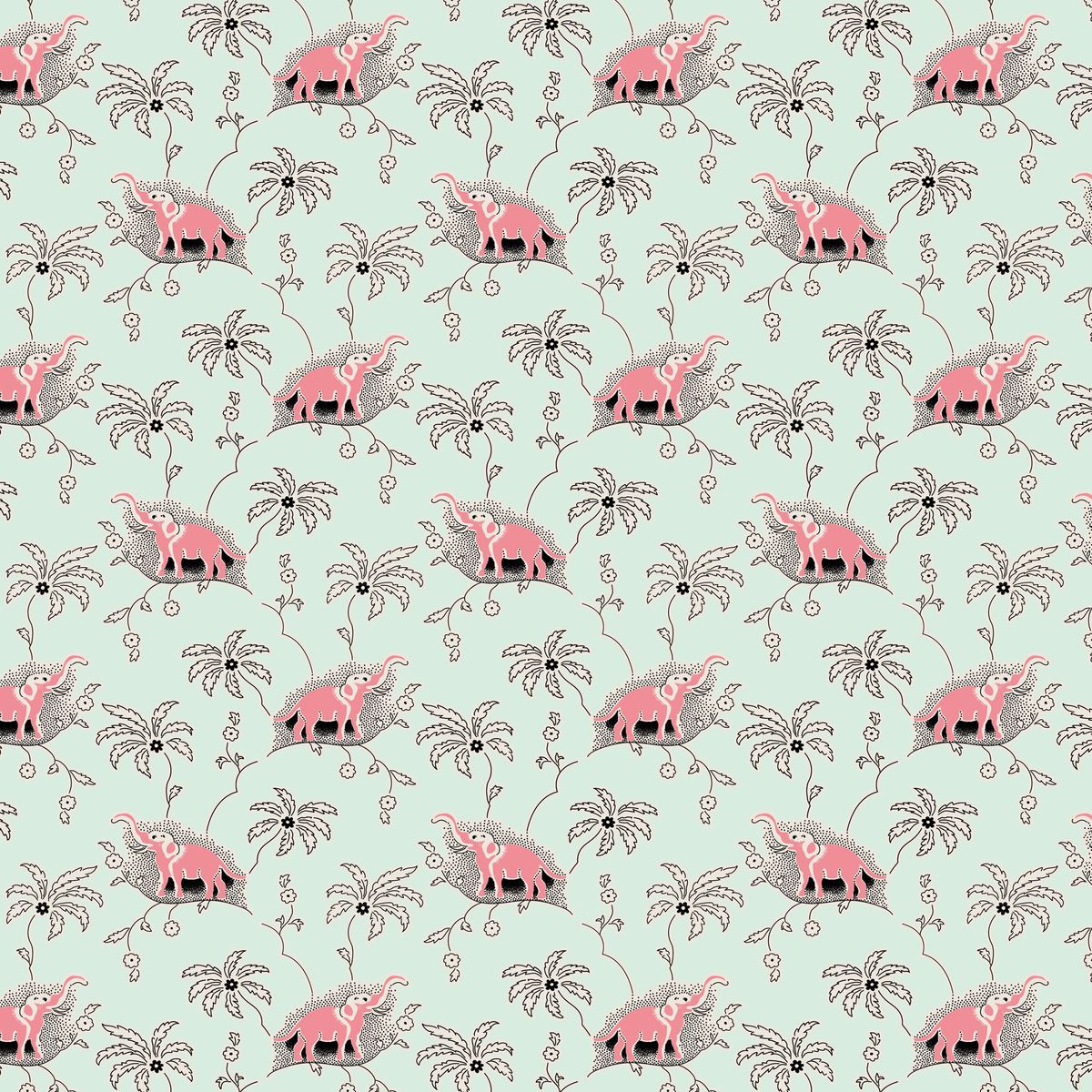 Elephant Parade - Elephant & Castle fabric DV7702