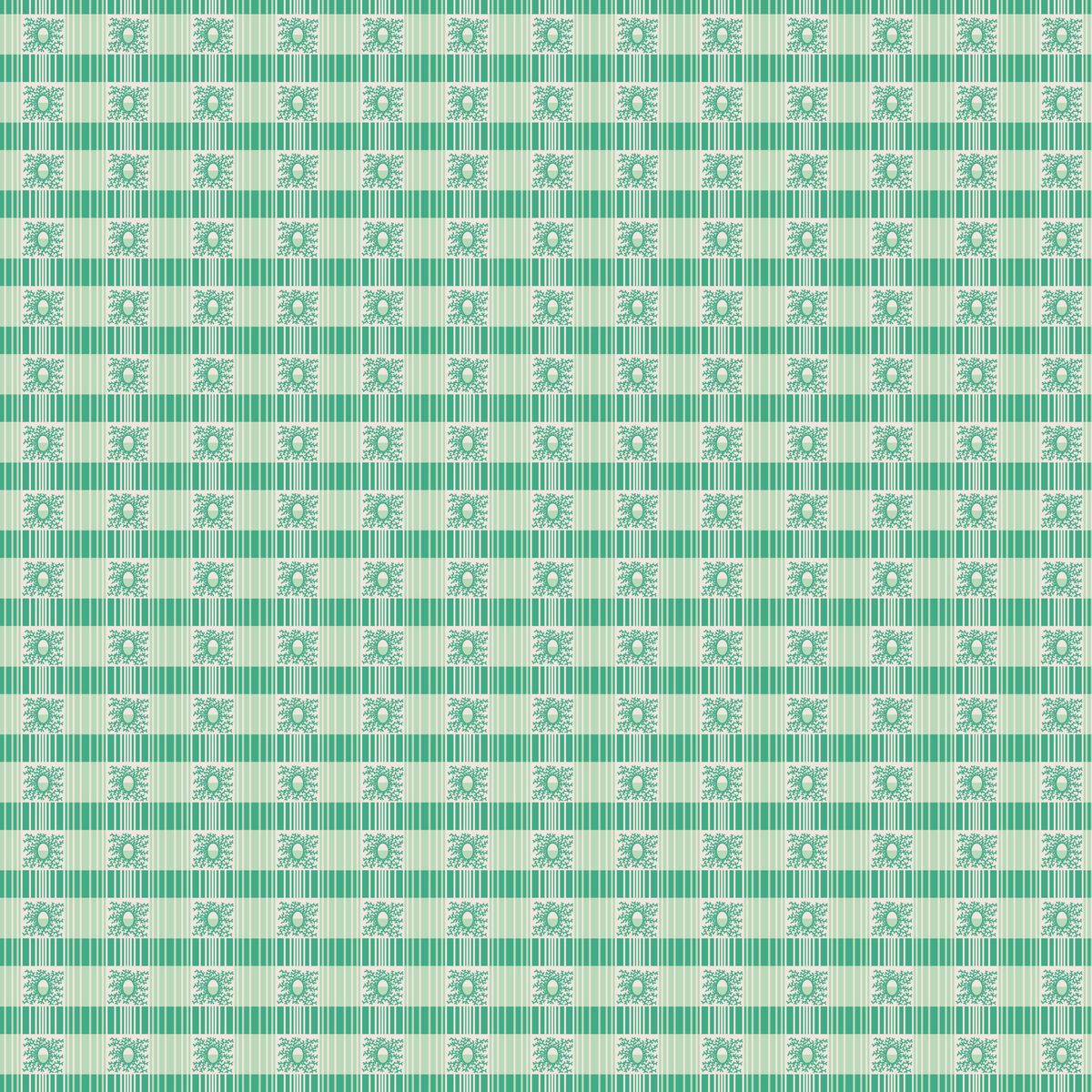 Gingham Medallion - Elephant & Castle fabric DV7724