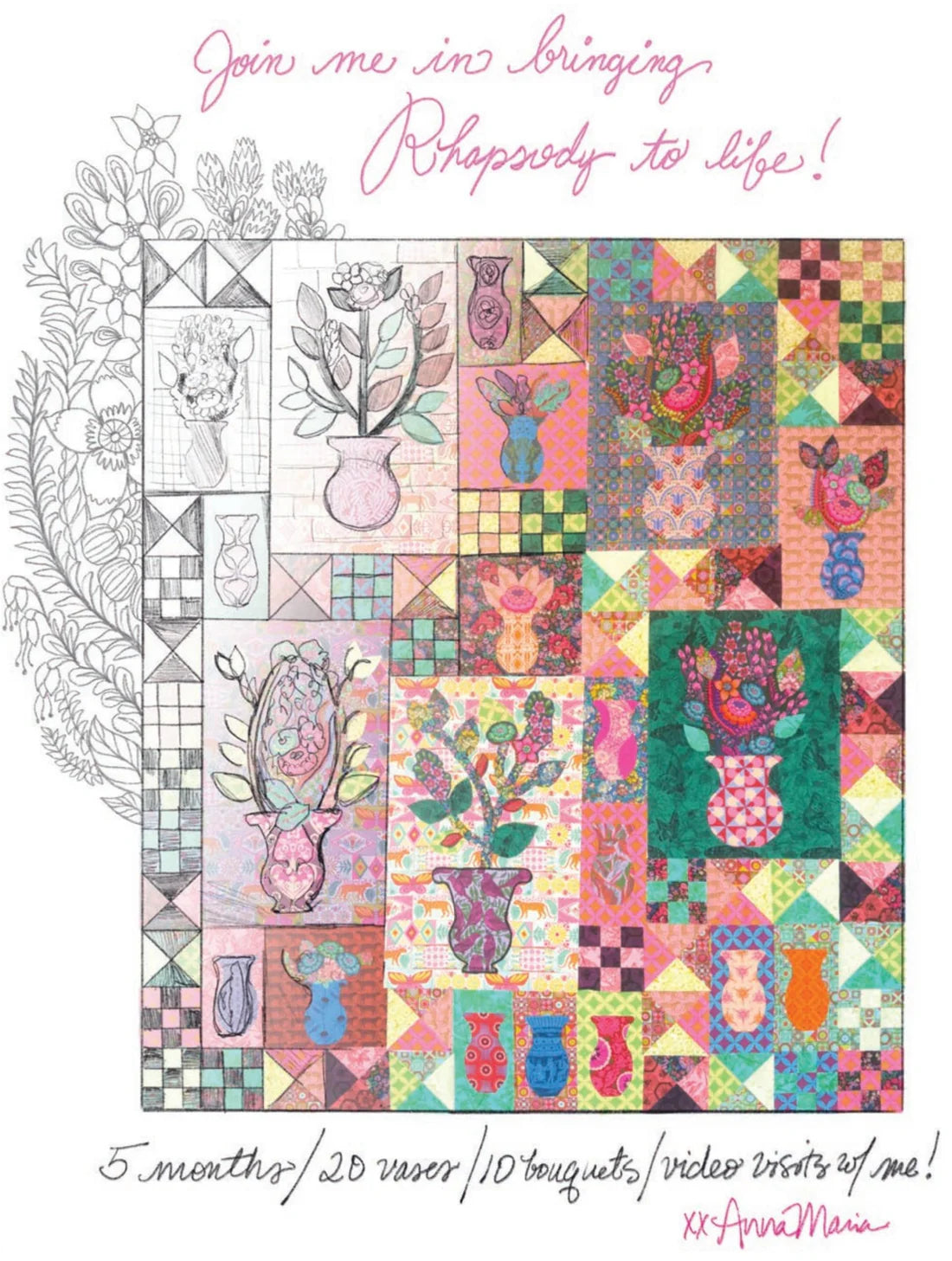 Rhapsody BOM Kit - Anna Maria Parry - Block of the Month 2026
