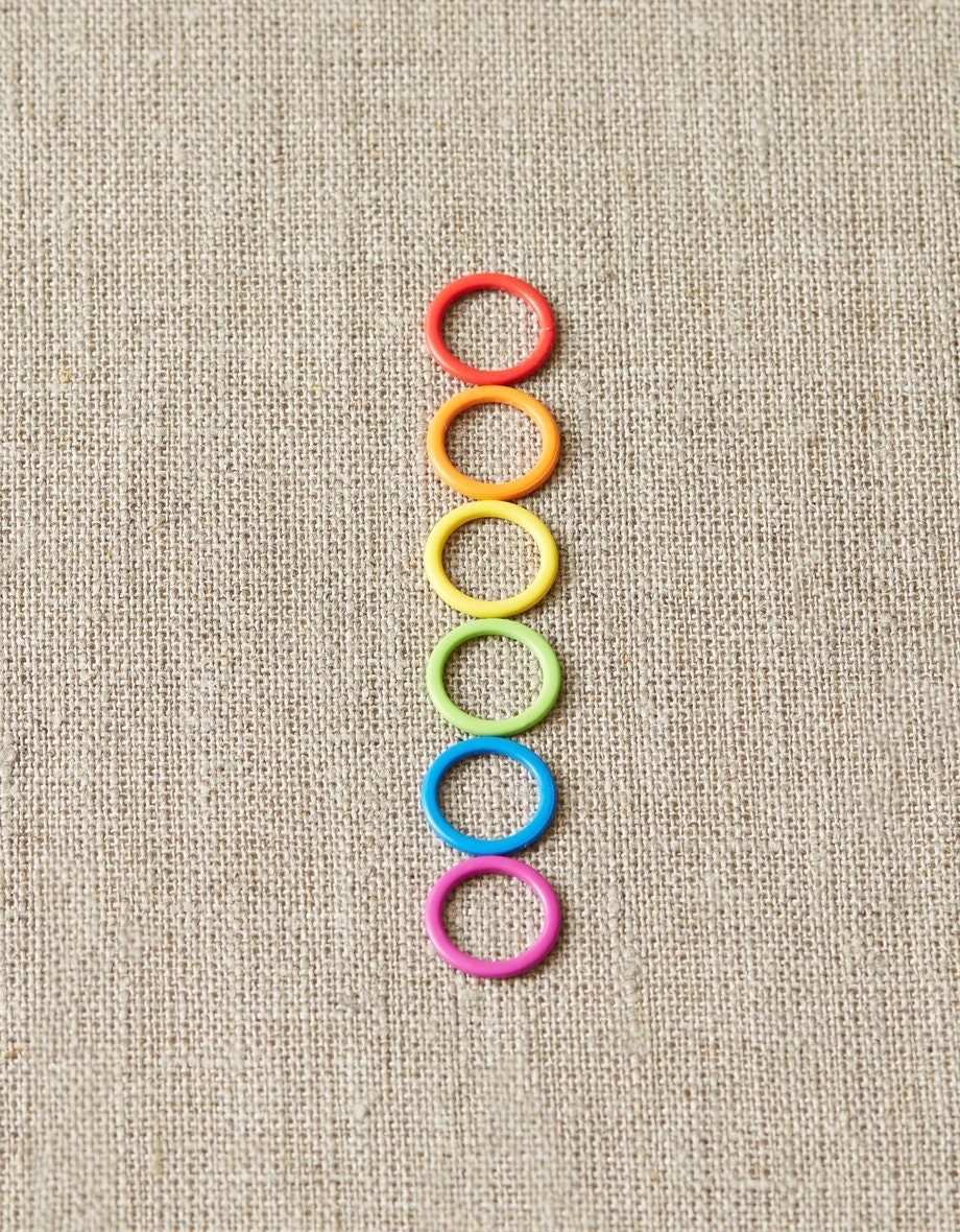 Coloured Ring Stitch Markers - Select Size - Cocoknits